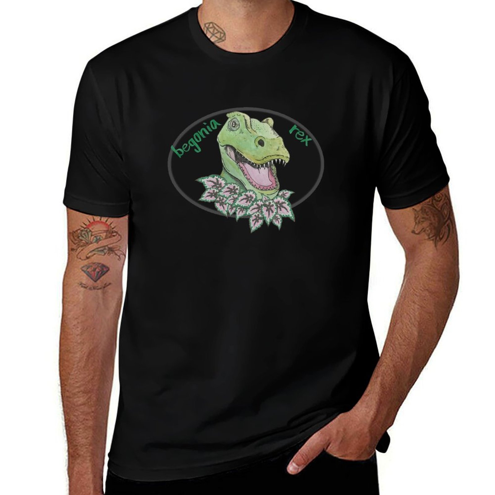 Begonia Rex - T rex begonia T-Shirt Casual Everyday
