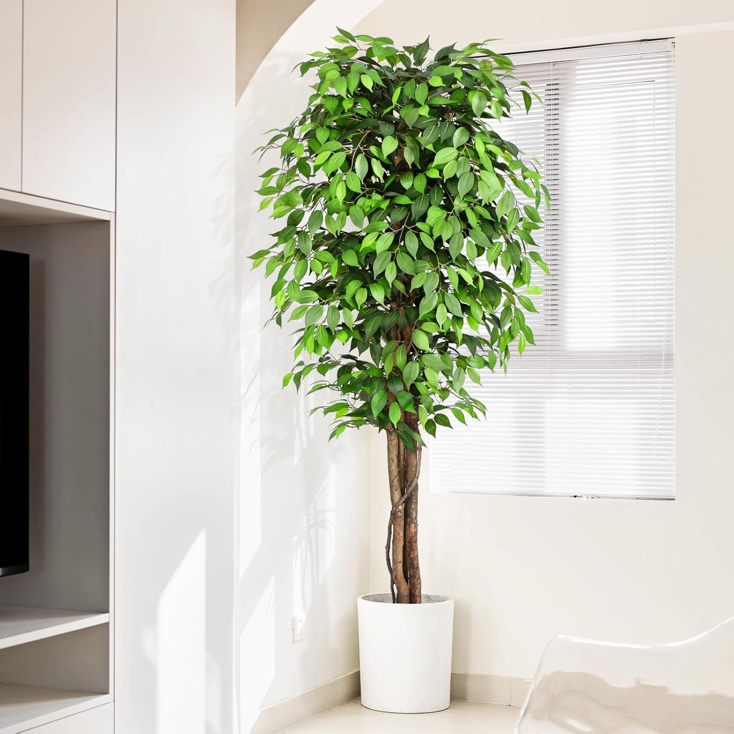 Lifelike Artificial Ficus Tree - Ficus Lyrata Tree 评论和价格