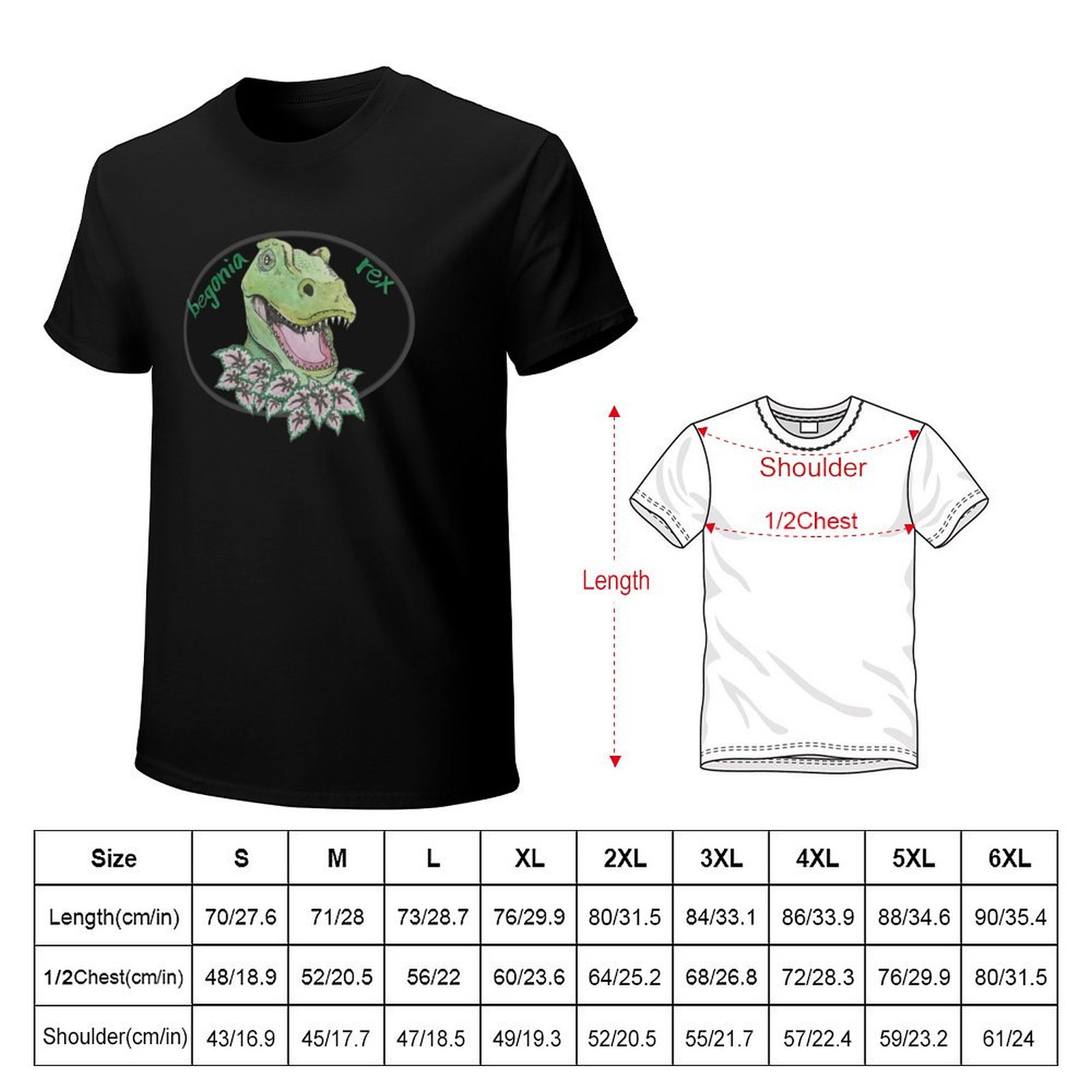 T rex begonia T-Shirt Thanksgi - Begonia Rex 评论和价格