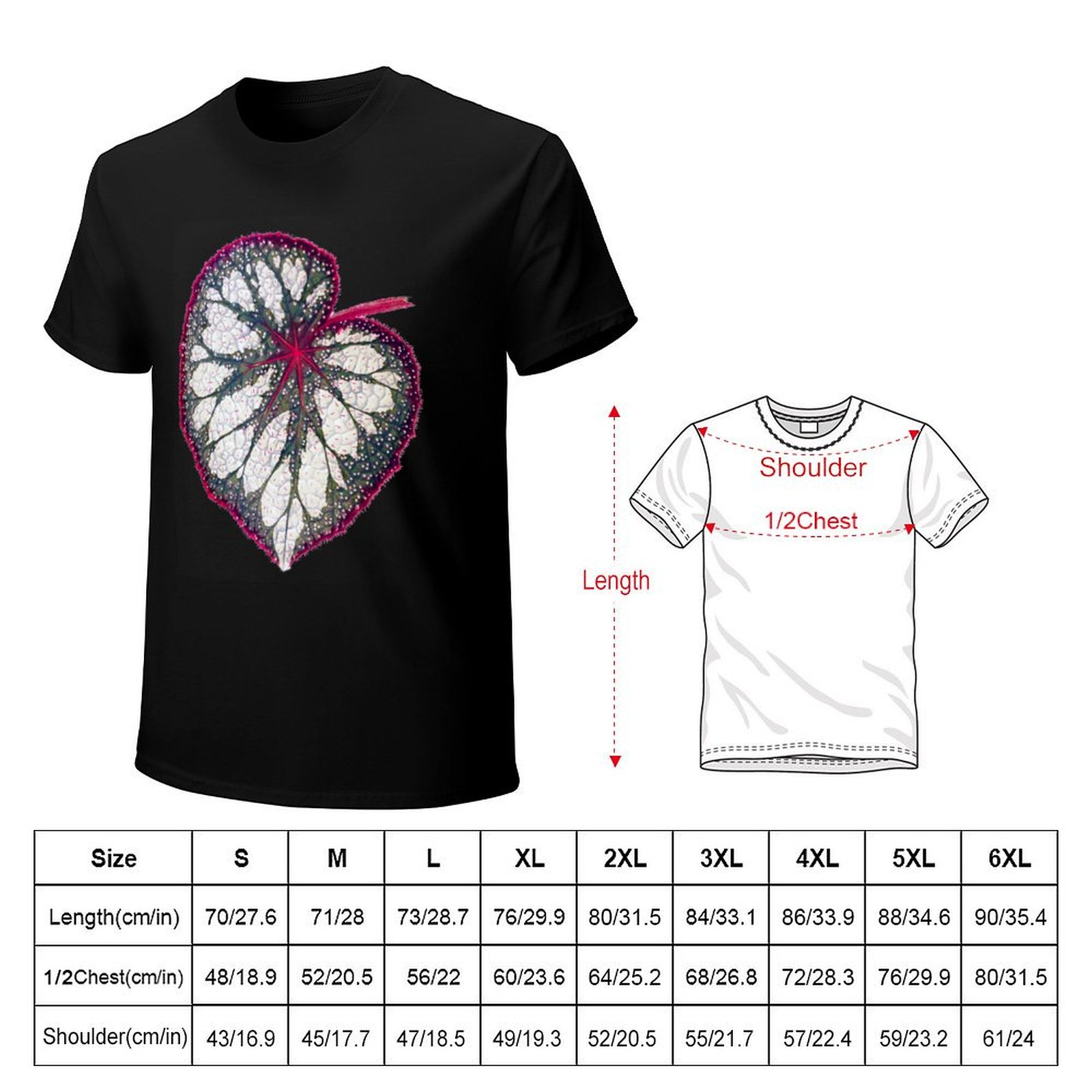 Begonia rex T-Shirt Casual Bas - Begonia Rex 评论和价格
