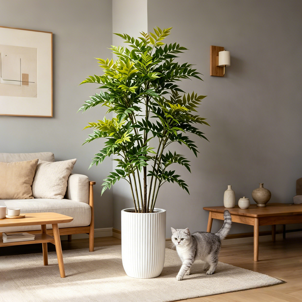 73-135cm Artificial Nandina Pl - Ficus Lyrata Tree 评论和价格